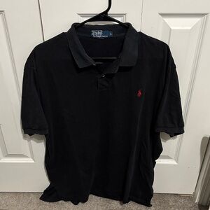 Polo by Ralph Lauren Black Polo Shirt with Red Logo